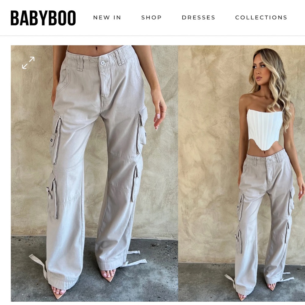 BABYBOO Tinashe Cargo Pants - Grey